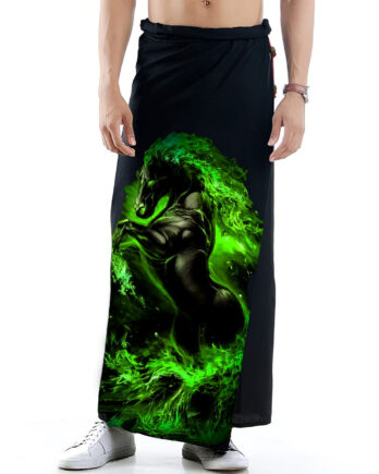 Black Sarong with Horse