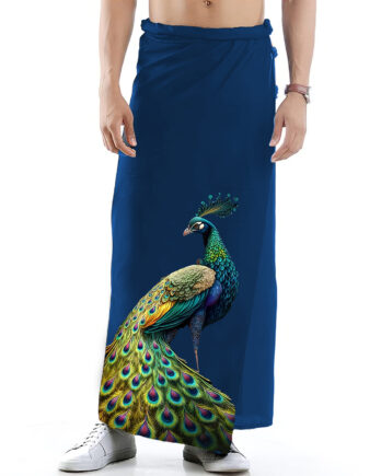 Blue Sarong with Peacock